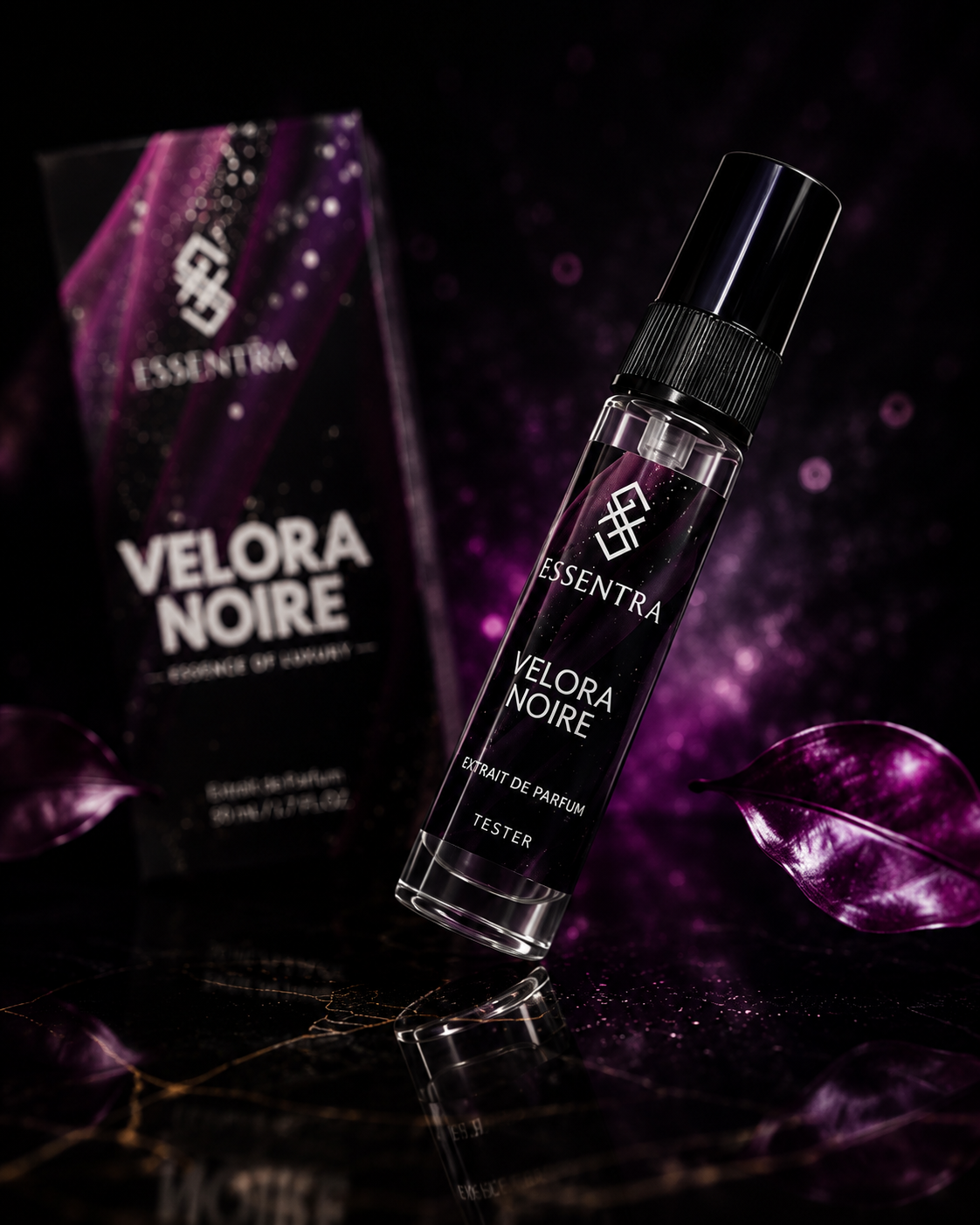 Essentra Velora Noire Extrait de Parfum – 5ml Travel Tester | Deep Luxury Dark Fragrance