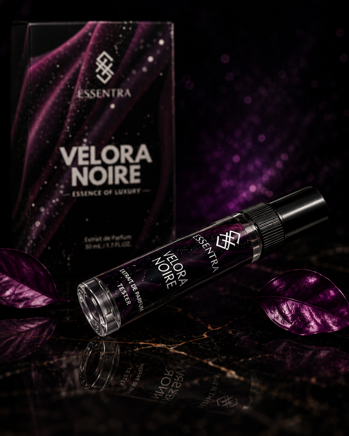 Essentra Velora Noire Extrait de Parfum – 5ml Travel Tester | Deep Luxury Dark Fragrance