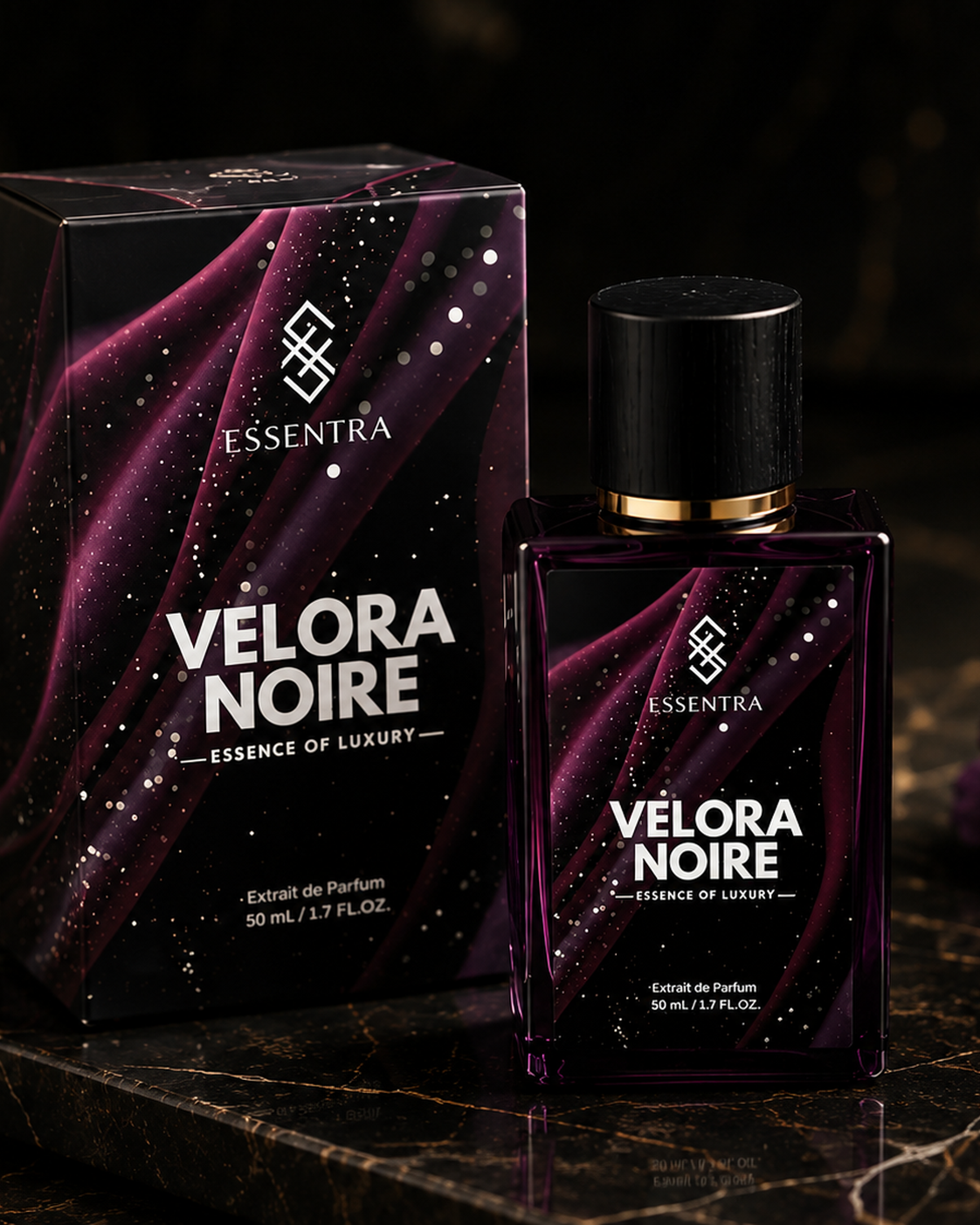 Velora Noire  Essentra Female  ·  Essence of Luxury